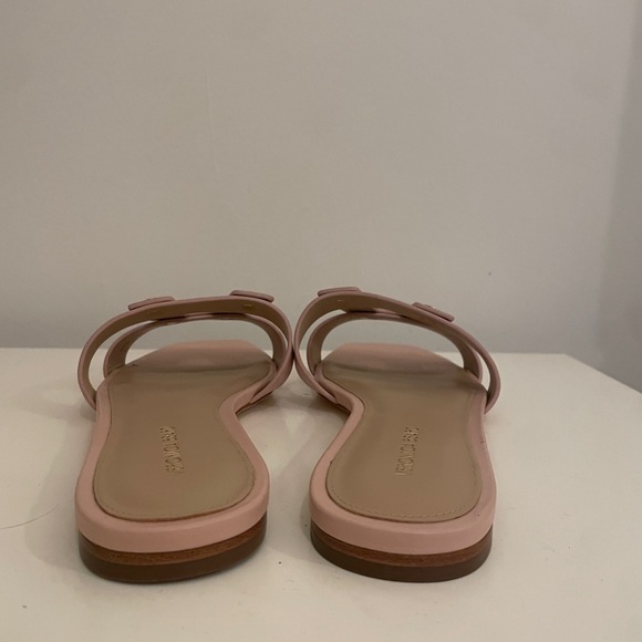 Veronica Beard Blush Sandals with Gold Accents - Picture 3 of 3